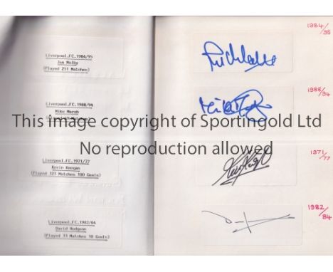 FOOTBALL AUTOGRAPHS 1960'S - 2000'S      A hardback autograph book including over 220 hand signed signatures with all players