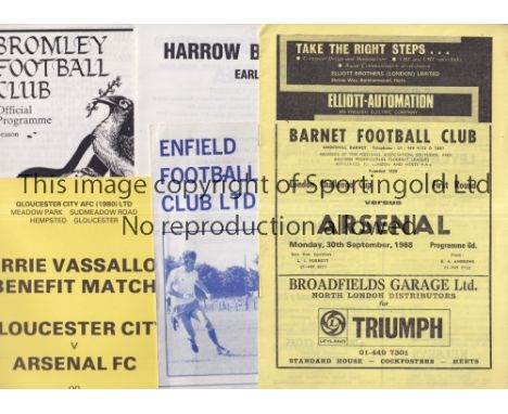ARSENAL      Over 35 away programmes v Non-League teams with the vast majority being Friendly 1980's - 2000's including v Bar