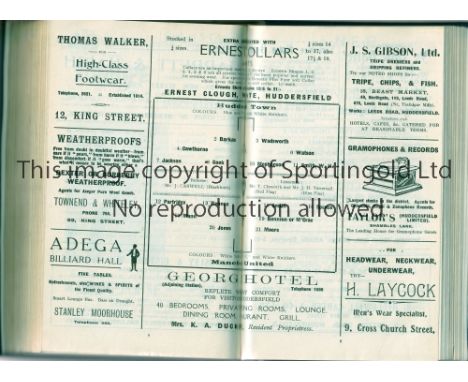 HUDDERSFIELD TOWN / 1925-6 CHAMPIONSHIP SEASON / FIRST TEAM TO WIN THREE CONSECUTIVE LEAGUE CHAMPIONSHIPS       Bound volume,