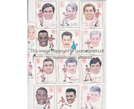ARSENAL / 1993 AUTOGRAPHS       Set of 15 signed cards showing the 1992-93 FA Cup and Coca-Cola Cup winning squad. 15 players