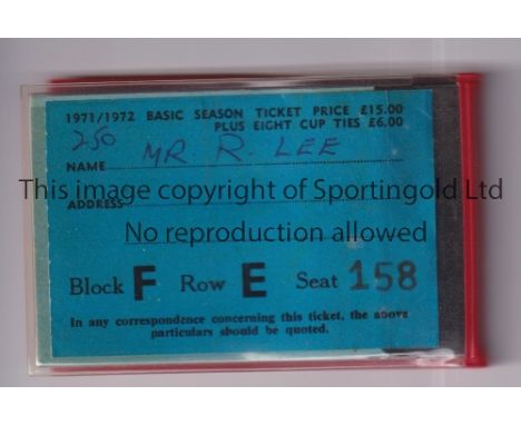 ARSENAL     Season ticket for 1971/2.     Generally good