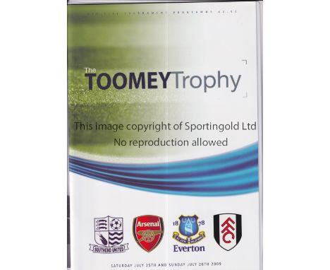 ARSENAL / YOUTH TOURNAMENTS AT SOUTHEND 2009 &amp; 2010       Programmes and Teamsheets including Arsenal and Southend United