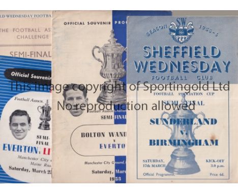 FA CUP SEMI-FINAL TIES       Seven programmes for the FA Cup Semi-Final ties Tottenham Hotspur v Blackpool at Villa Park 13/3