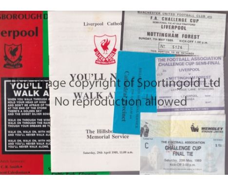 LIVERPOOL / HILLSBOROUGH DISASTER 1989    Eleven items relating to the Hillsborough disaster which occurred during an FA Cup 