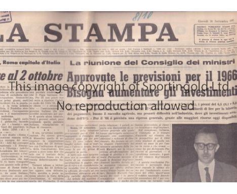 LEEDS UNITED FIRST GAME IN EUROPE / LIVERPOOL.  ECWC tie, Juventus v Liverpool 29/9/1965 at Stadio Comunale, Turin and Fairs 