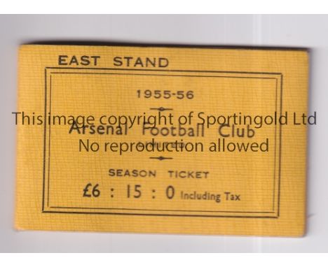 ARSENAL     Season ticket for 1955/6.     Generally good