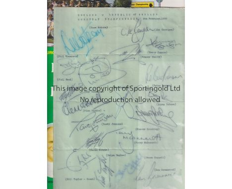 ENGLAND V REPUBLIC OF IRELAND 1980      Programme, ticket  and First Day Cover for the match at Wembley 6/2/1980 plus a signe