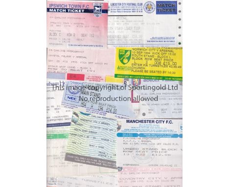 ARSENAL       Twenty seven away tickets for season 1994/5 including 20 X League missing only Nottm. Forest. Plus Hartlepool, 
