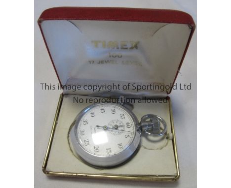 1961 FA CUP FINAL / LINESMAN'S STOPWATCH      Boxed stopwatch presented to WJ Downey, linesman at the 1961 FA Cup Final. A Sm