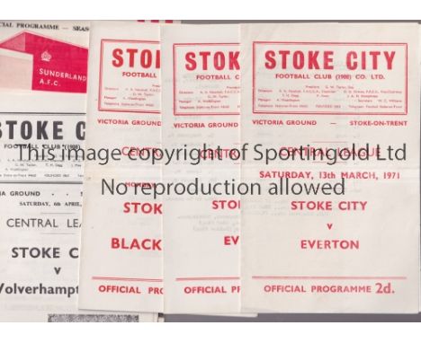 STOKE CITY     Fifteen Reserve team programmes 1967-1971, 9 away v Coventry, Everton, Burnley, Wolves, Sunderland plus 6 home