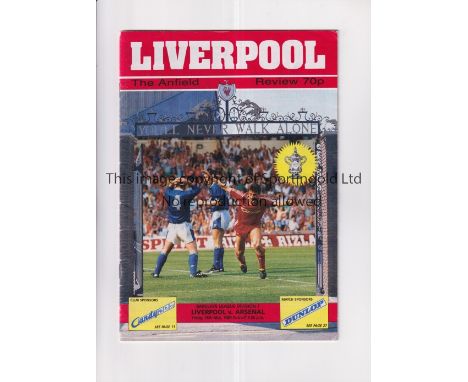 ARSENAL / ANFIELD '89      Programme for the famous League match away v Liverpool 26/5/1989 when Arsenal won the League.    G