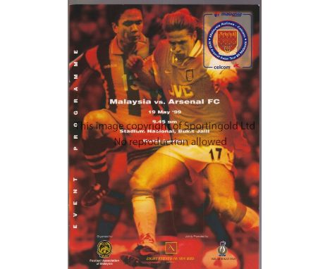 ARSENAL       Twenty two away overseas programmes for Friendlies and Champions League matches 1969 - 2007 including Soccer Ma