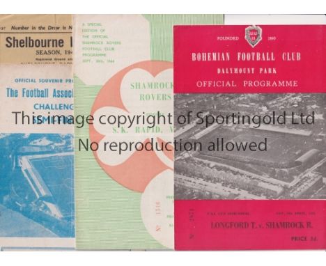 SHAMROCK ROVERS      Twenty four programmes including v St. James's Gate 19/11/1939, Sligo Rovers 28/1/1940, Shelbourne 14/9/