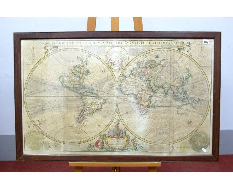 AFTER HERMAN MOLL (1654-1732) A New and Correct Map of the World, laid down A.C. according to the newest discoveries and from