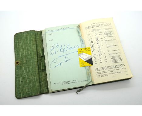 Everest Interest: A Diary for 1941, containing the autographs of Sir Edmund Hillary and George Lowe. *Footnote: They were the