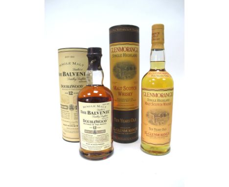 Whisky - The Balvenie Doublewood Single Malt Scotch Whisky Aged 12 Years, 70cl, 40% Vol., boxed; Glenmorangie Single Highland