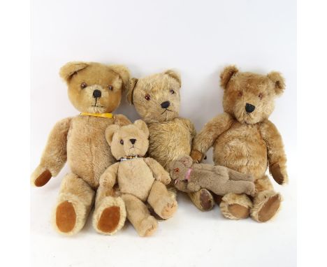 A group of Vintage teddy bears (5) 