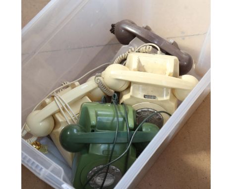 Vintage telephones (boxful) 