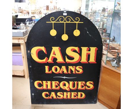 A Vintage painted metal Pawn Brokers sign, height 121cm 