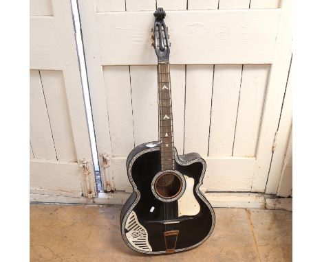 Circa 1930s/40s, a Caponetto 6-string guitar, model no. 12128 