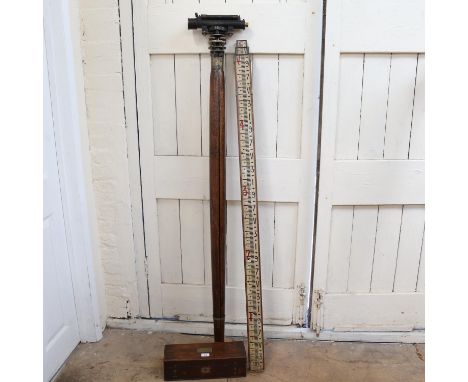 A 19th century brass Surveyor's level, by Fowler &amp; Son of Sheffield, in original teak case, with brass adjustable stand, 