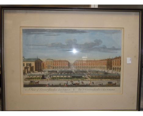 Thomas Bowles (1712-1767) 'A View of Covent Garden', hand-coloured engraving, pub. 12th May 1794 by Laurie & Whittle, 26 x 40