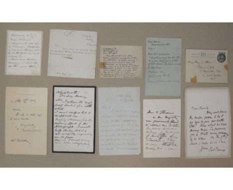 Collection of letters from artists, architects etc., most autograph and signed, and many to fellow artists or on art-related 