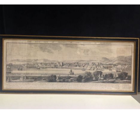 After Samuel Buck. The East View of Swansea, in the County of Glamorgan, print, originally published 1748; and 19th century l
