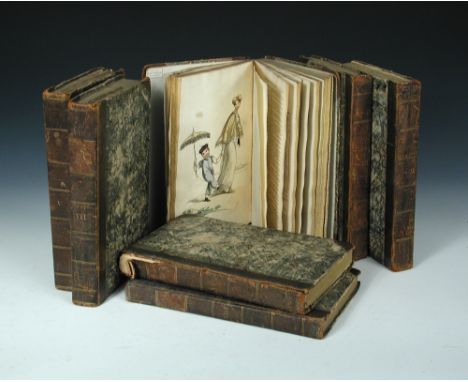 ACKERMANN (R) Publisher. The Repository of Arts, Literature, Commerce, Manufactures, Fashions and Politics, 15 volumes, 8vo, 