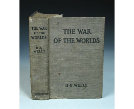 WELLS (H G), The War of the Worlds, London: Heinemann, 1898, 1st edition, first issue with the publishers' 16pp catalogue at 