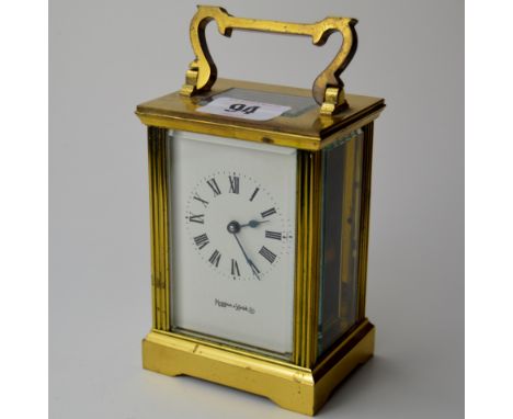 6" HEAVY BRASS CARRIAGE CLOCK RETAILED BY MAPPIN &amp; WEBB