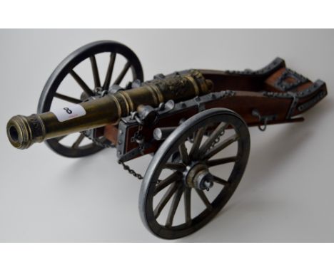 PRECISION MODEL OF AN OLD FRENCH CANNON, LOUIS XIV (14TH)