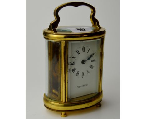 6" HEAVY BRASS CARRIAGE CLOCK RETAILED BY MAPPIN &amp; WEBB