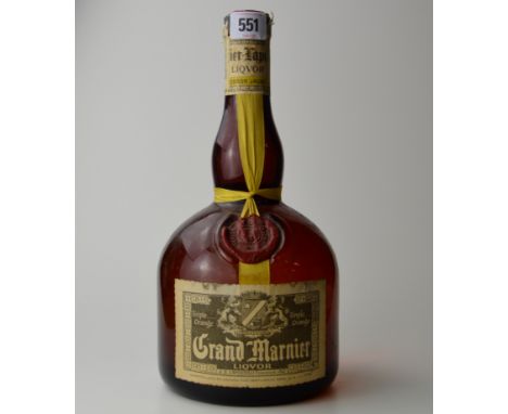 LARGE VINTAGE BOTTLE OF GRAND MARNIER FRENCH ORANGE LIQUEUR
