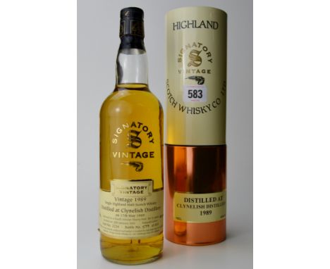 THE HIGHLAND SCOTCH WHISKY CO LTD SIGNATORY VINTAGE 1989 SINGLE HIGHLAND MALT SCOTCH WHISKY, DISTILLED AT CLYNELISH DISTILLER