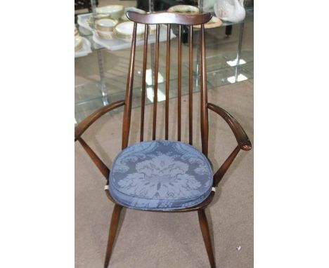 TWO ERCOL ARM CHAIRS, ERCOL CONSERVATORY CHAIR AND COFFEE TABLE