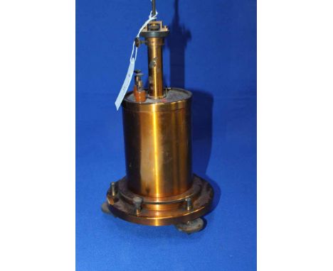 EARLY 20TH CENTURY BRASS MIRROR GALVANOMETER
by Cambridge Scientific Instrument Co. Ltd., numbered 44510, of cylindrical form