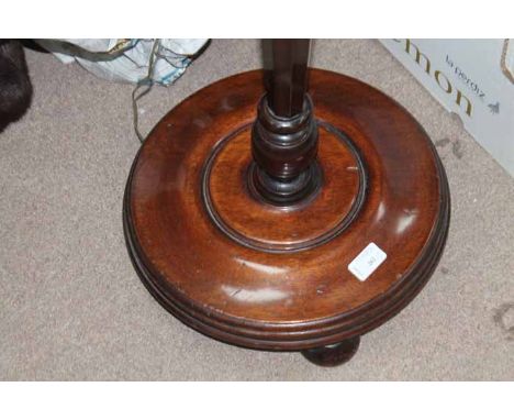 SMALL HEXAGONAL TABLE LAMP AND A STANDARD LAMP
