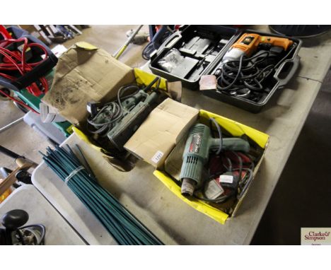 A Bosch electric heat gun and a Bosch electric sander