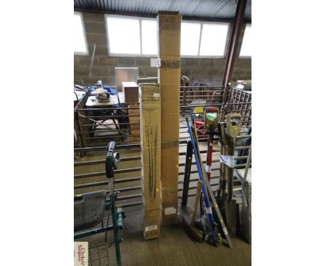 A Livivo four arm rotary clothes airer as new together with a self assembly lift out window kit