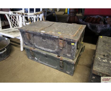 Two vintage ammunition tins