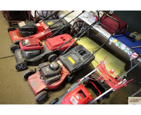 A Sovereign 40cm push mower with Briggs and Stratton engine
