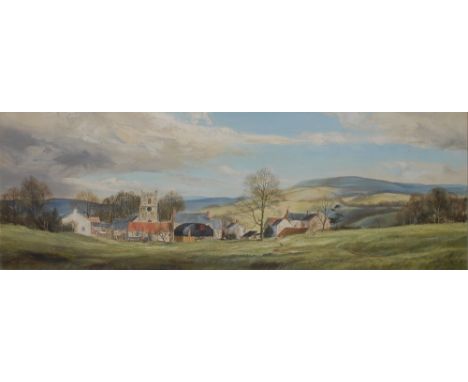 Michael Barnfather (Bn. 1934)From A Sketch Near Stokesley, Yorkshiresigned, dated 1974, oil on canvas, 37cm x 107cm