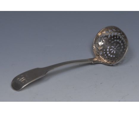 A George III silver Fiddle pattern sifter spoon, Thomas Smith, London 1820