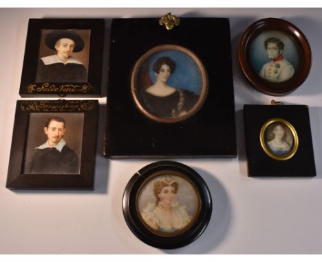 English School, 19th century portrait miniature, Duc de Reichstadt 1811 - 1832, in uniform, oval, on ivory, 7cm x 5.5cm;  oth