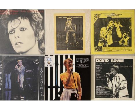 DAVID BOWIE - PRIVATE PRESSING LPs. Marvelous collection of 12 x LPs. Titles include His Master's Voice, David Bowie Recorded