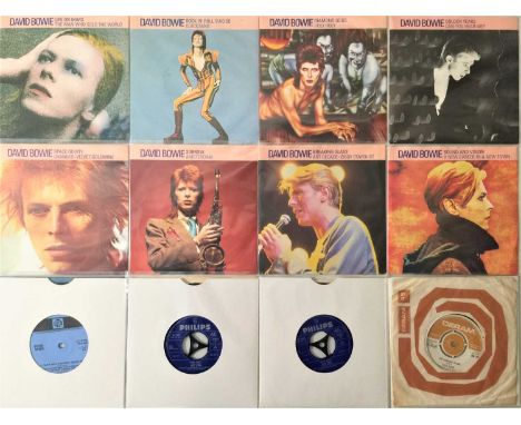 DAVID BOWIE - 7" COLLECTION. A career-spanning collection of around 59 7" singles by David Bowie, some titles will be duplica