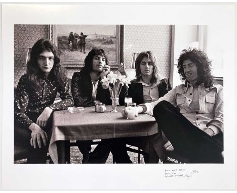 A limited-edition photo print from an edition of 25, 20 x 16". Depicts a scene from band's first photoshoot.