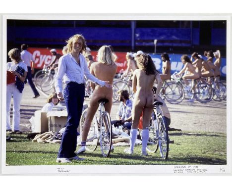 A limited-edition photo print from an edition of 25, 20 x 16". Depicts Tony Brainsby during the famous 'race track' photoshoo
