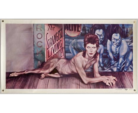 An original Mainman issued poster with art by Guy Peellaert for 'Diamond Dogs'. 1974. Rolled. Strong VF condition with only l